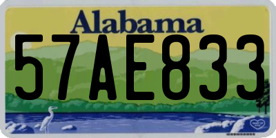 AL license plate 57AE833