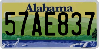 AL license plate 57AE837