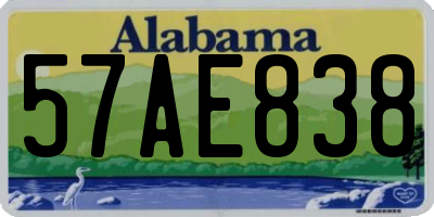 AL license plate 57AE838