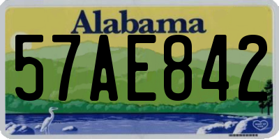 AL license plate 57AE842