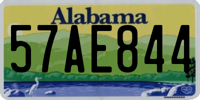 AL license plate 57AE844