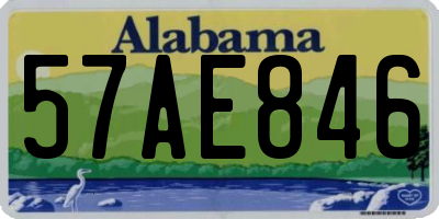 AL license plate 57AE846