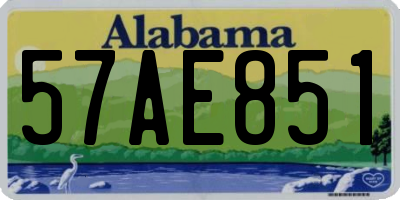 AL license plate 57AE851