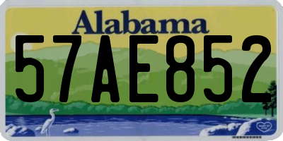 AL license plate 57AE852