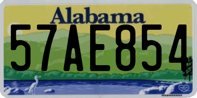 AL license plate 57AE854
