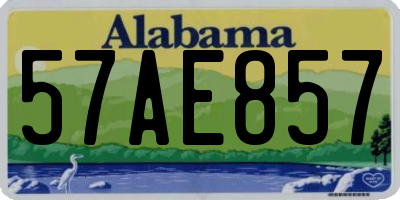 AL license plate 57AE857