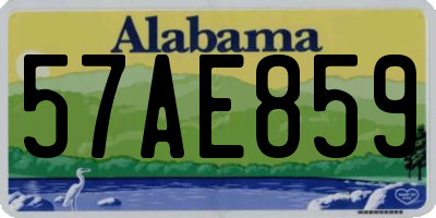 AL license plate 57AE859