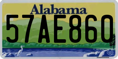 AL license plate 57AE860