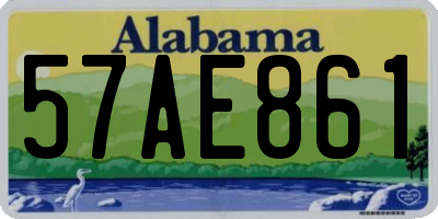 AL license plate 57AE861
