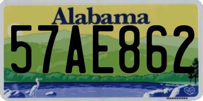 AL license plate 57AE862