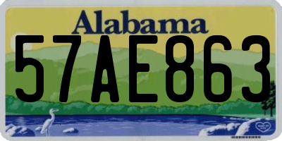 AL license plate 57AE863