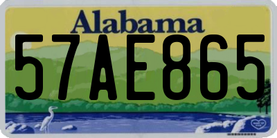 AL license plate 57AE865