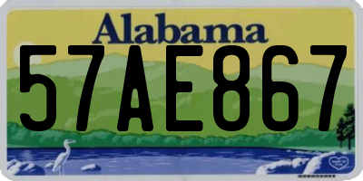 AL license plate 57AE867