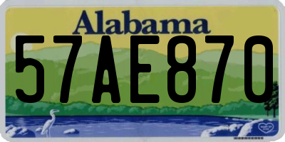 AL license plate 57AE870