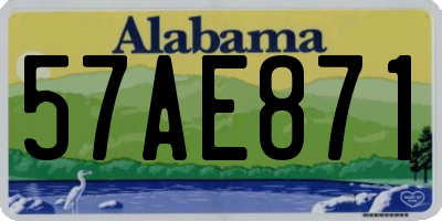 AL license plate 57AE871