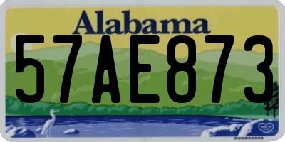 AL license plate 57AE873