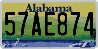 AL license plate 57AE874