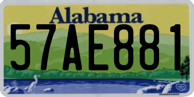 AL license plate 57AE881