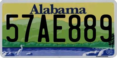 AL license plate 57AE889