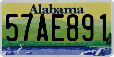 AL license plate 57AE891