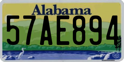 AL license plate 57AE894