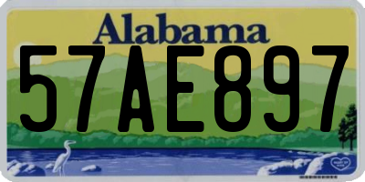 AL license plate 57AE897