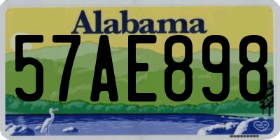 AL license plate 57AE898