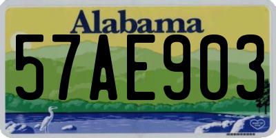 AL license plate 57AE903
