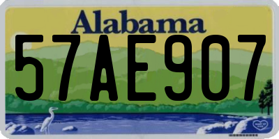 AL license plate 57AE907