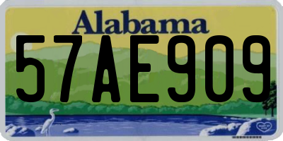 AL license plate 57AE909