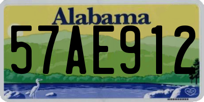AL license plate 57AE912