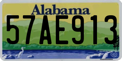 AL license plate 57AE913