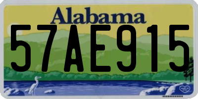 AL license plate 57AE915