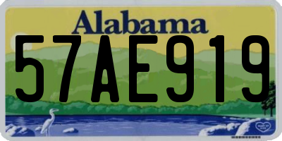 AL license plate 57AE919
