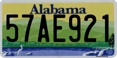 AL license plate 57AE921