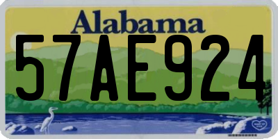 AL license plate 57AE924