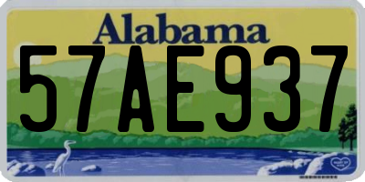 AL license plate 57AE937