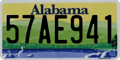 AL license plate 57AE941