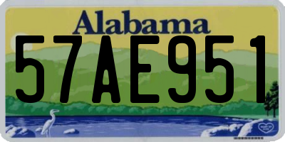 AL license plate 57AE951