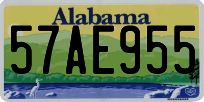 AL license plate 57AE955