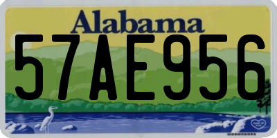 AL license plate 57AE956