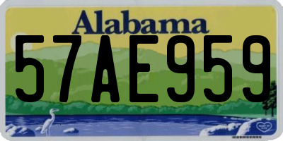 AL license plate 57AE959