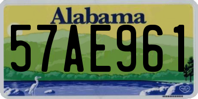 AL license plate 57AE961