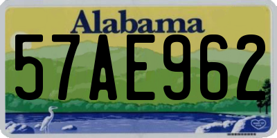 AL license plate 57AE962