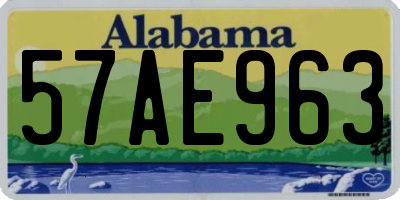 AL license plate 57AE963