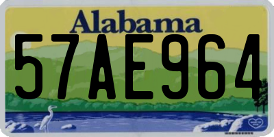 AL license plate 57AE964