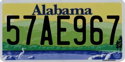 AL license plate 57AE967