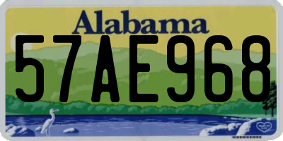 AL license plate 57AE968
