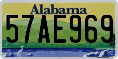 AL license plate 57AE969
