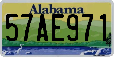 AL license plate 57AE971